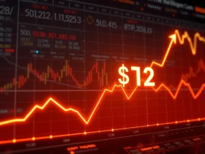 XRP price surging towards $22 on a logarithmic chart