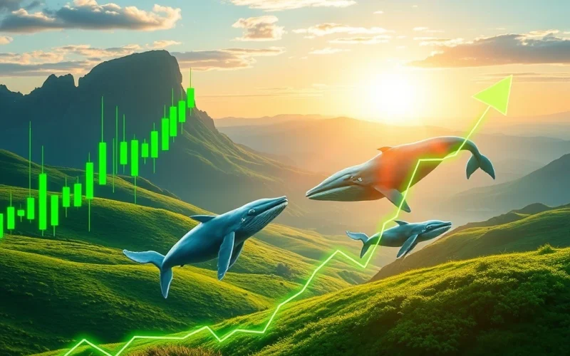 XRP chart showing a bullish TD Sequential signal with whales accumulating, hinting at a potential XRP price surge.