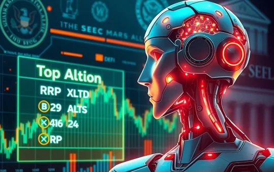 ChatGPT AI analyzes crypto trends, showing XRP excluded from a top altcoins list, reflecting the unique challenges faced by XRP in the market.
