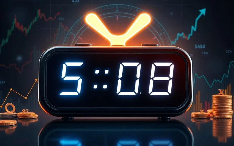 A countdown timer indicating urgency for XRP investors, highlighting a crucial period for XRP price movements.