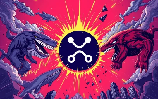 XRP price chart showing key support levels amid whale activity and institutional demand