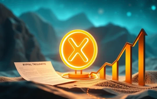 XRP coin symbol with rising graph and regulatory documents representing ETF approval.