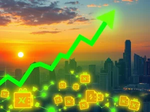 A visual representation of XRP's price surge and growing on-chain activity, highlighting new XRP wallets joining the network.