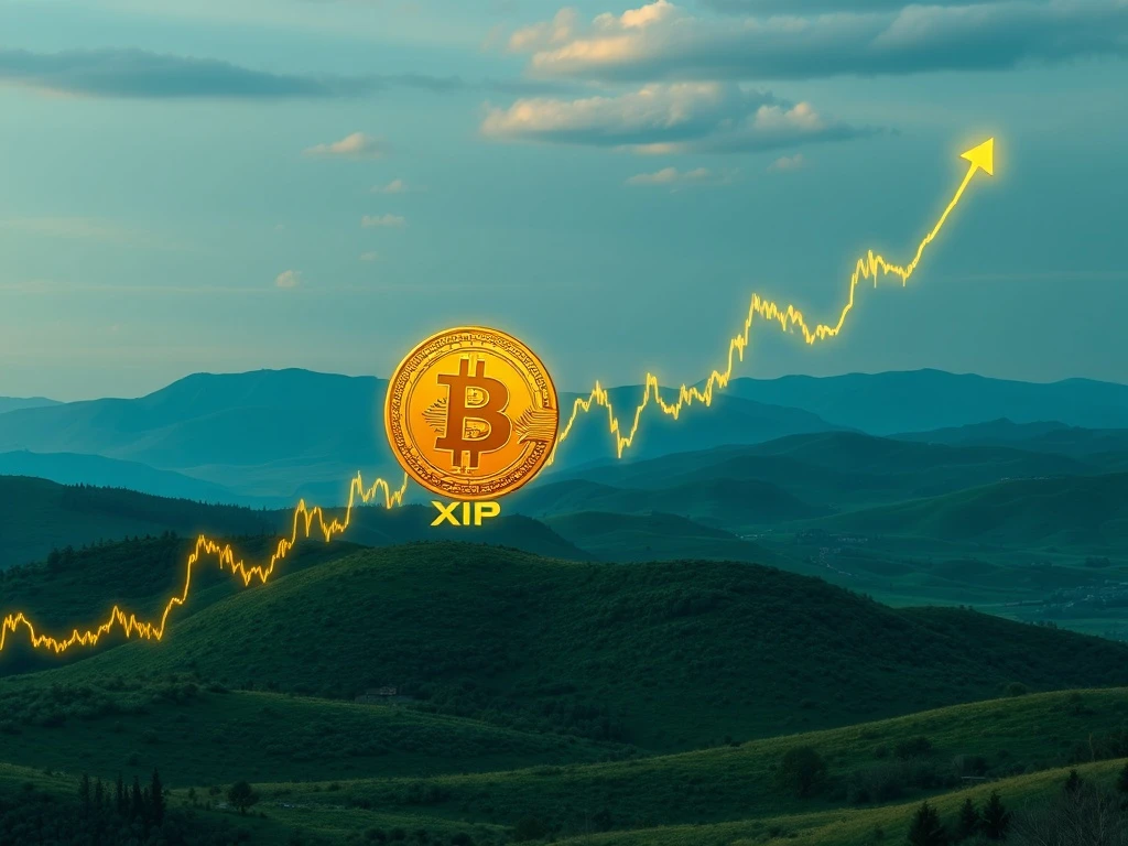 XRP price chart showing a golden cross pattern, indicating a potential surge for XRP against Bitcoin.