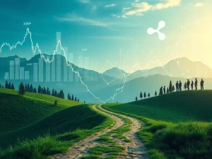 XRP integration into institutional finance via Ripple's acquisition of Hidden Road, symbolizing the convergence of crypto and traditional banking.