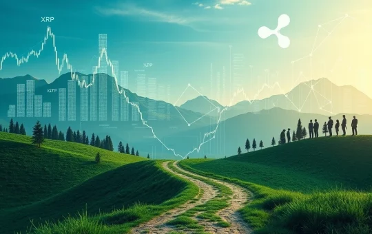 XRP integration into institutional finance via Ripple's acquisition of Hidden Road, symbolizing the convergence of crypto and traditional banking.