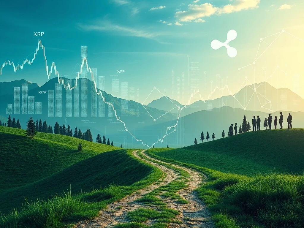 XRP integration into institutional finance via Ripple's acquisition of Hidden Road, symbolizing the convergence of crypto and traditional banking.