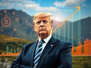 Chart showing XRP price surge driven by institutional demand and Trump's pro-crypto policies, signaling market confidence.