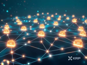 Visualizing XRP Ledger's explosive growth with 7.24M active wallets driving DeFi expansion and market cap surge.