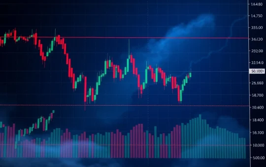 A visual representation of XRPUSDT charts and technical indicators, illustrating recent price action and market volatility for XRP price analysis.