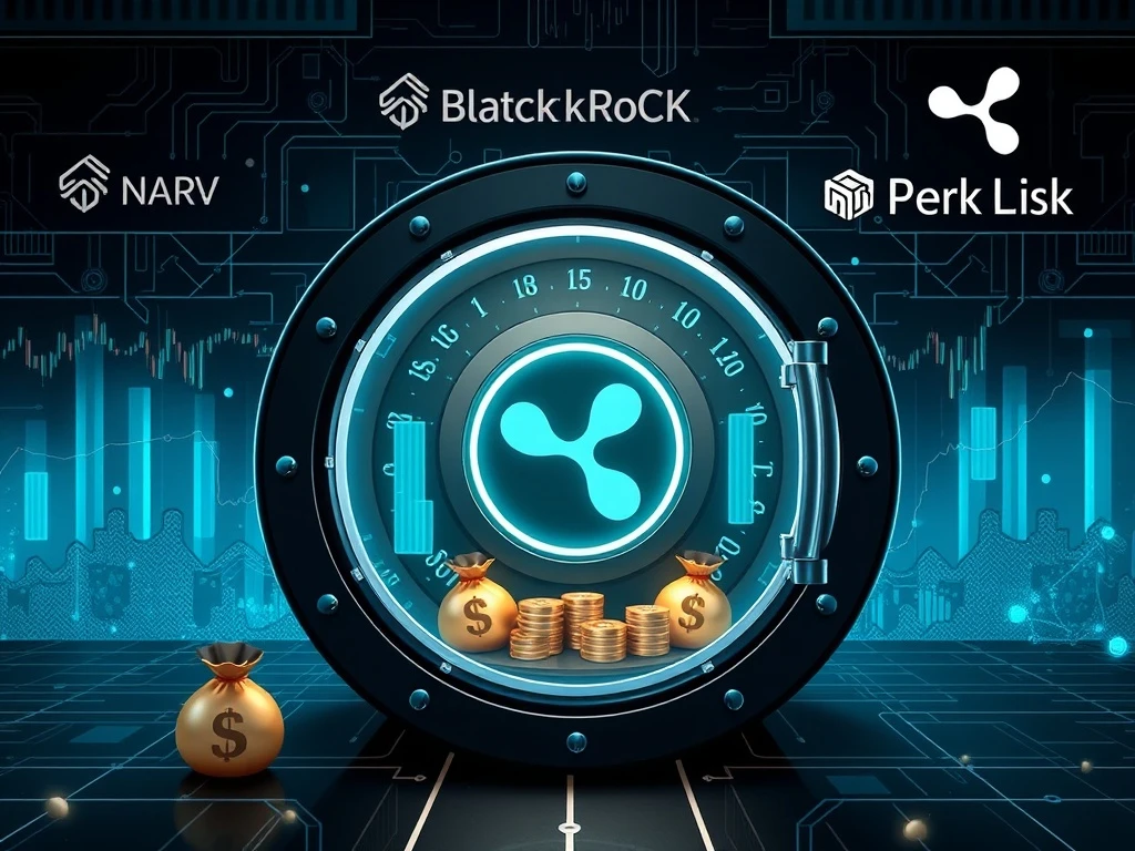Illustrating the strategic alignment between BlackRock and Ripple, emphasizing the future of tokenized assets and XRP News in digital finance.