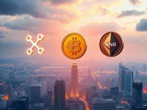 2025 crypto market trends with XRP, BNB, and DeFi growth highlighted