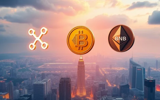 2025 crypto market trends with XRP, BNB, and DeFi growth highlighted