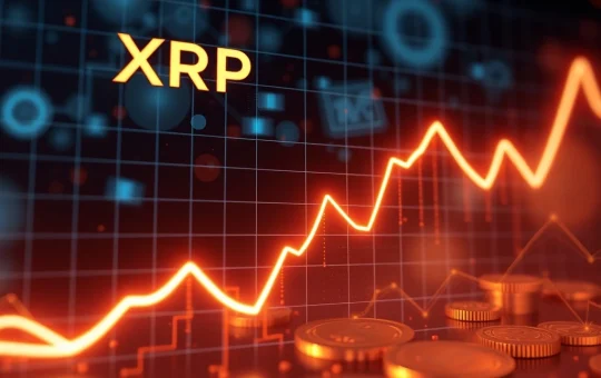 XRP price surge forecast compared to Bitcoin in a futuristic graph