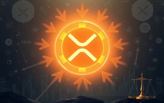 Visualizing the debate around Chris Larsen's $140M XRP transfer and its impact on XRP Price and institutional demand.