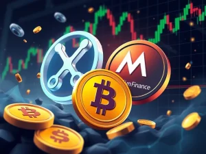 XRP and Mutuum Finance tokens in a volatile crypto market
