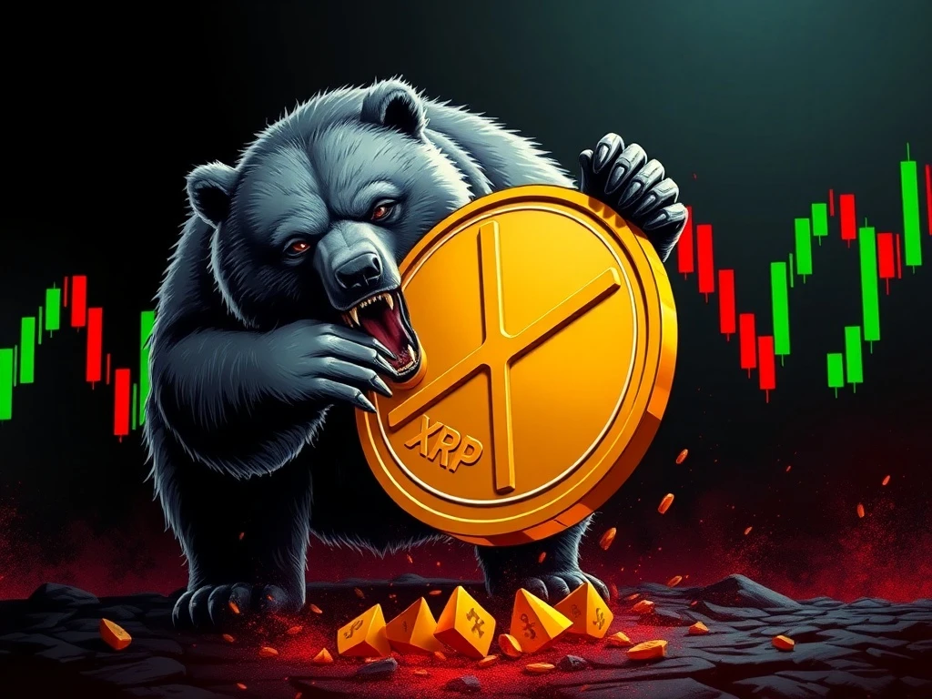 XRP price drops sharply amid bearish crypto market trends