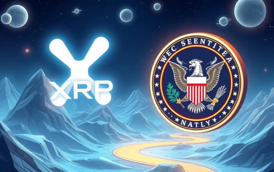 SEC and XRP logos with crypto futures ETFs approval timeline