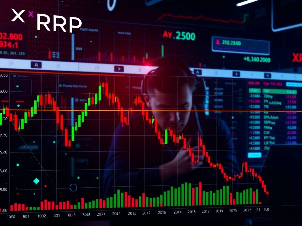 XRP price volatility and market trends analysis with a downward chart trend