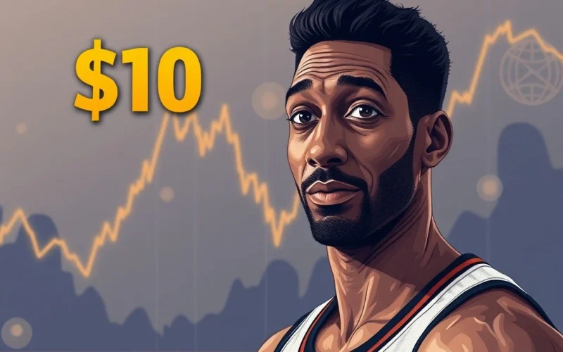 Scottie Pippen's bold XRP price prediction of $10 by 2026, highlighting a potential massive surge for Ripple XRP.