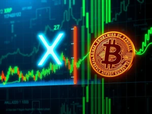 XRP price chart mimicking Bitcoin's breakout with a $10 target projection