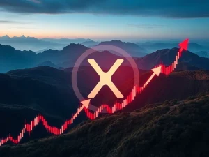 XRP price chart showing a potential breakout, indicating upward momentum and critical technical levels for XRP.