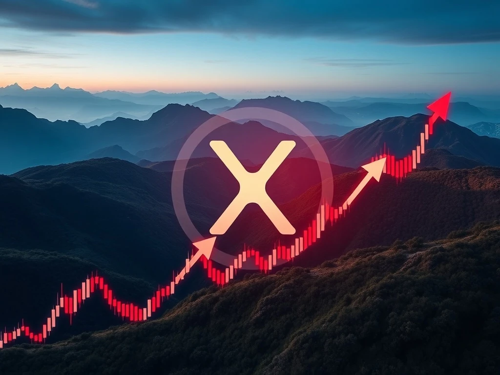 XRP price chart showing a potential breakout, indicating upward momentum and critical technical levels for XRP.