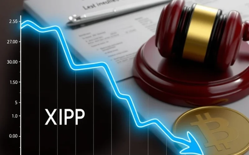 XRP price drop amid legal uncertainty and market volatility