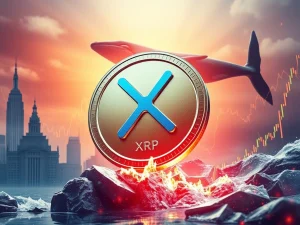 A dynamic visual representing XRP price breaking past the $3 mark, fueled by institutional inflows and whale accumulation.