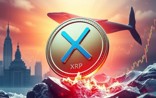A dynamic visual representing XRP price breaking past the $3 mark, fueled by institutional inflows and whale accumulation.