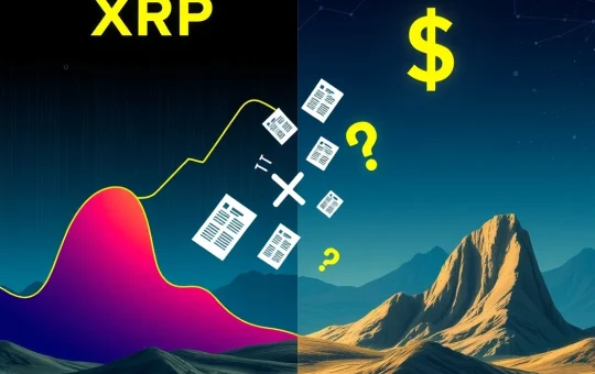 A visual representation of the dramatic divergence in XRP price predictions for 2026, highlighting market uncertainty and the future of XRP Price Prediction.