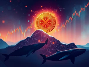 A visual representation of XRP price growth fueled by strategic whale accumulation in the crypto market.
