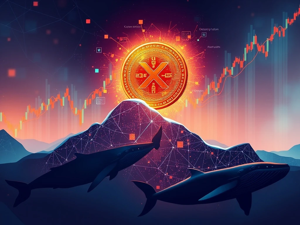 A visual representation of XRP price growth fueled by strategic whale accumulation in the crypto market.