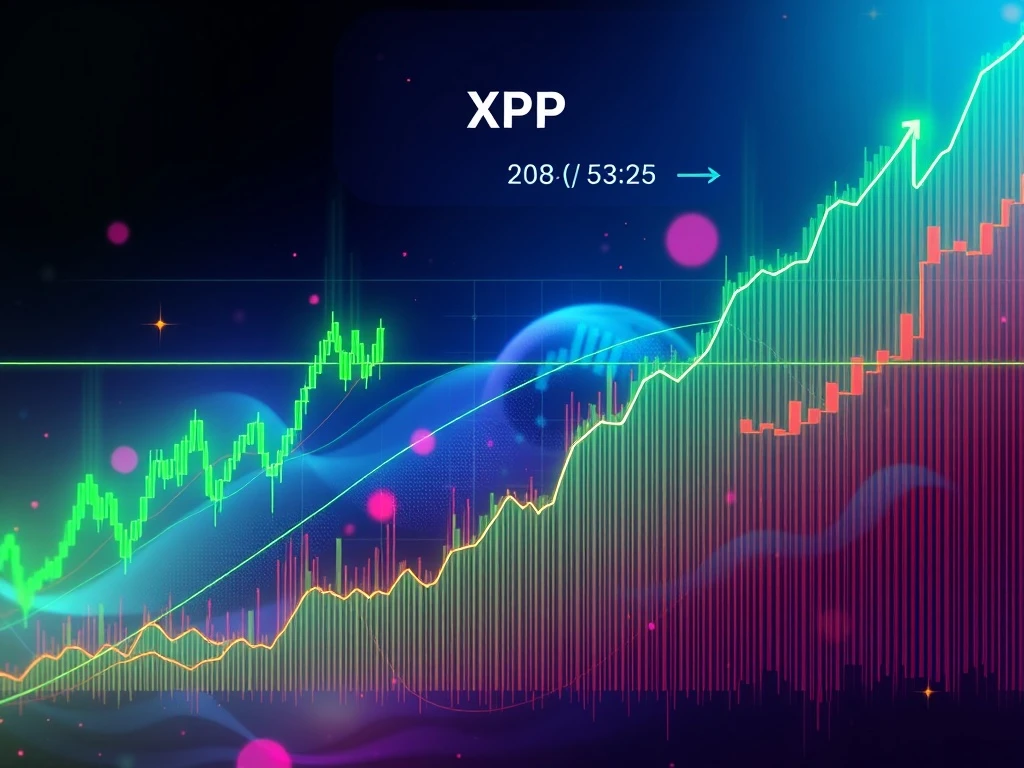 A green candlestick chart showing XRP price holding above its 21-day moving average, signaling potential for a bullish surge towards $3.29.