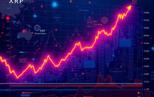 A bullish XRP chart demonstrating its resilience above the 50-day EMA, signaling positive XRP price prediction.