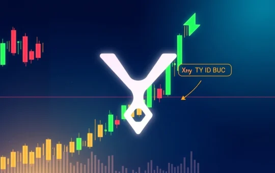 A visual representation of an XRP price chart displaying a TD Sequential buy signal, indicating potential for a short-term rally and investor optimism.