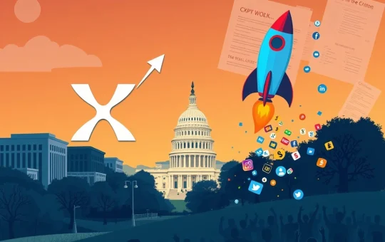 Illustrating the XRP price rally and Dogecoin surge driven by new US crypto legislation, symbolizing increased digital asset investment and market clarity.