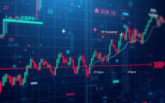 XRP price chart showing resistance and support levels in a long-term range