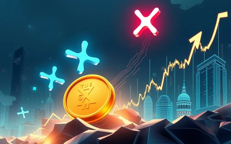 XRP price chart showing a strong upward trend, symbolizing the potential for a $5 target driven by Ripple's strategic reserve plan and institutional adoption.