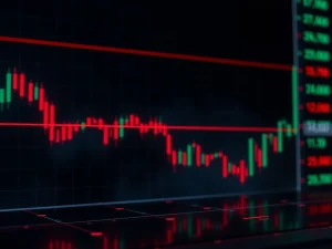 XRP price chart showing critical $3 support level under pressure in cryptocurrency market