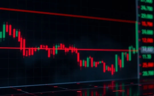 XRP price chart showing critical $3 support level under pressure in cryptocurrency market