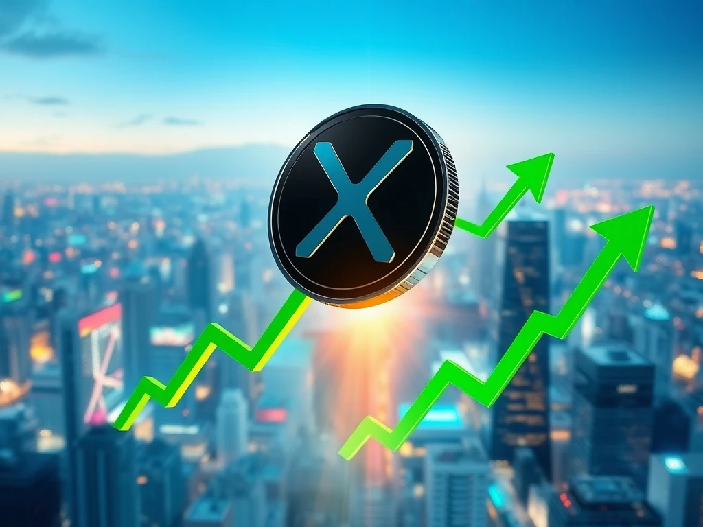 Chart showing a projected 500% XRP price surge, highlighting the final bull phase and market optimism.