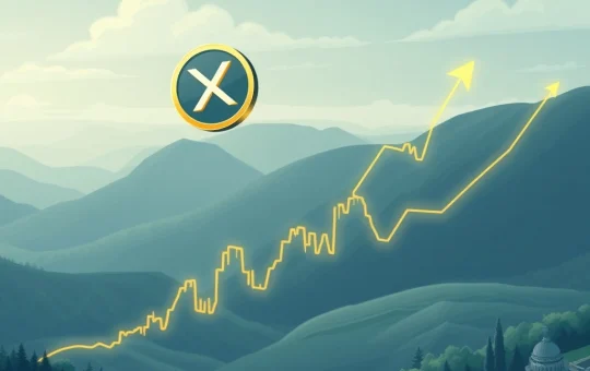 Chart showing a bullish EMA/SMA crossover for XRP price, indicating potential for significant surges towards $9-$24 targets.