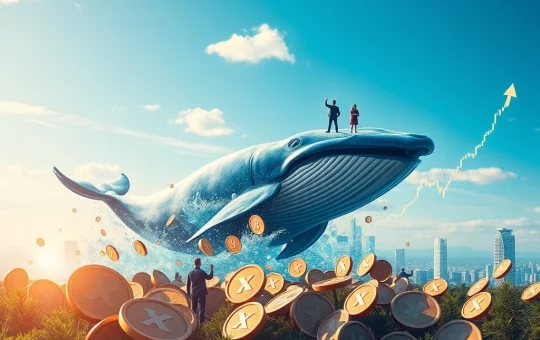 XRP price chart showing a significant surge, illustrating whale accumulation and growing retail demand in the crypto market.