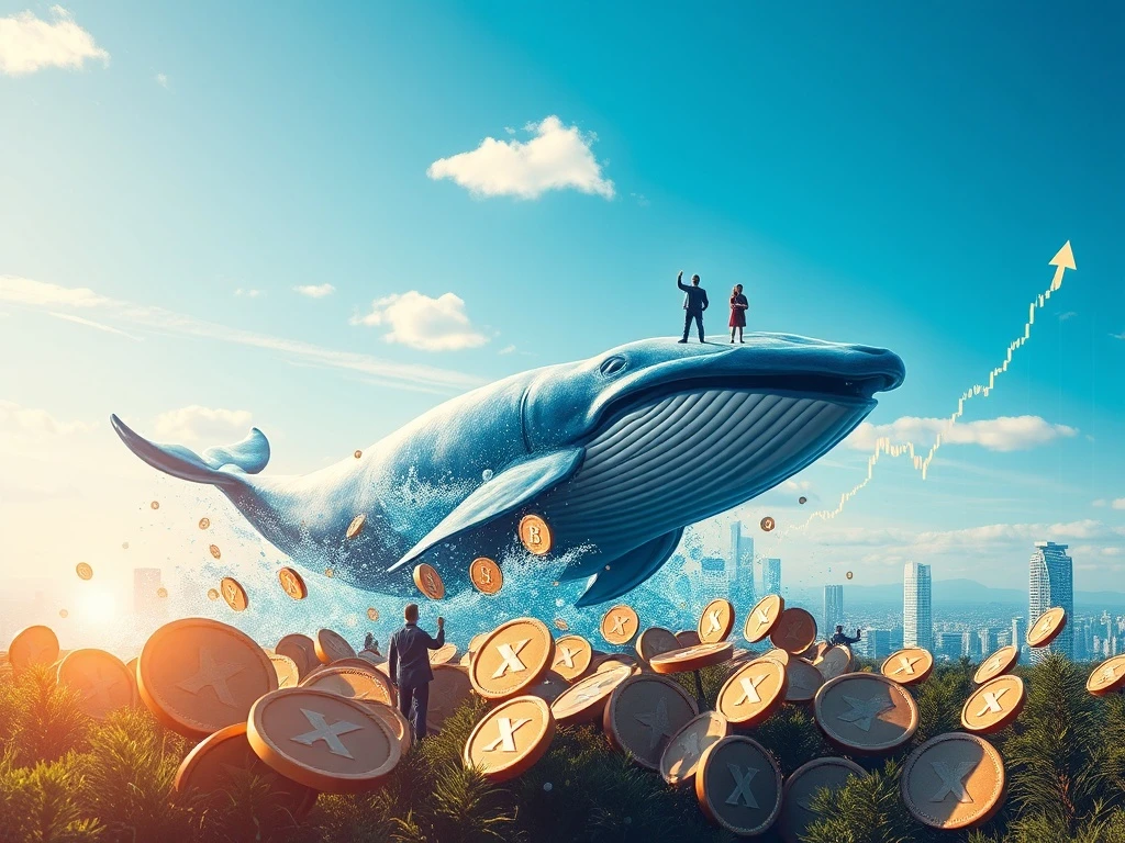 XRP price chart showing a significant surge, illustrating whale accumulation and growing retail demand in the crypto market.