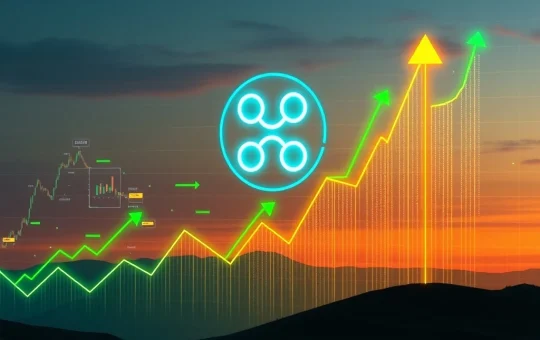 Chart illustrating the explosive growth of XRP, with a 560% gain and future 1500% surge potential highlighted by technical analysis.
