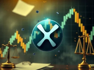 XRP Price Prediction chart showing extreme volatility, influenced by Ripple SEC actions and broader crypto market trends.