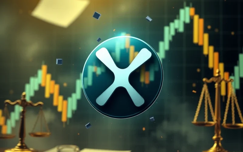 XRP Price Prediction chart showing extreme volatility, influenced by Ripple SEC actions and broader crypto market trends.