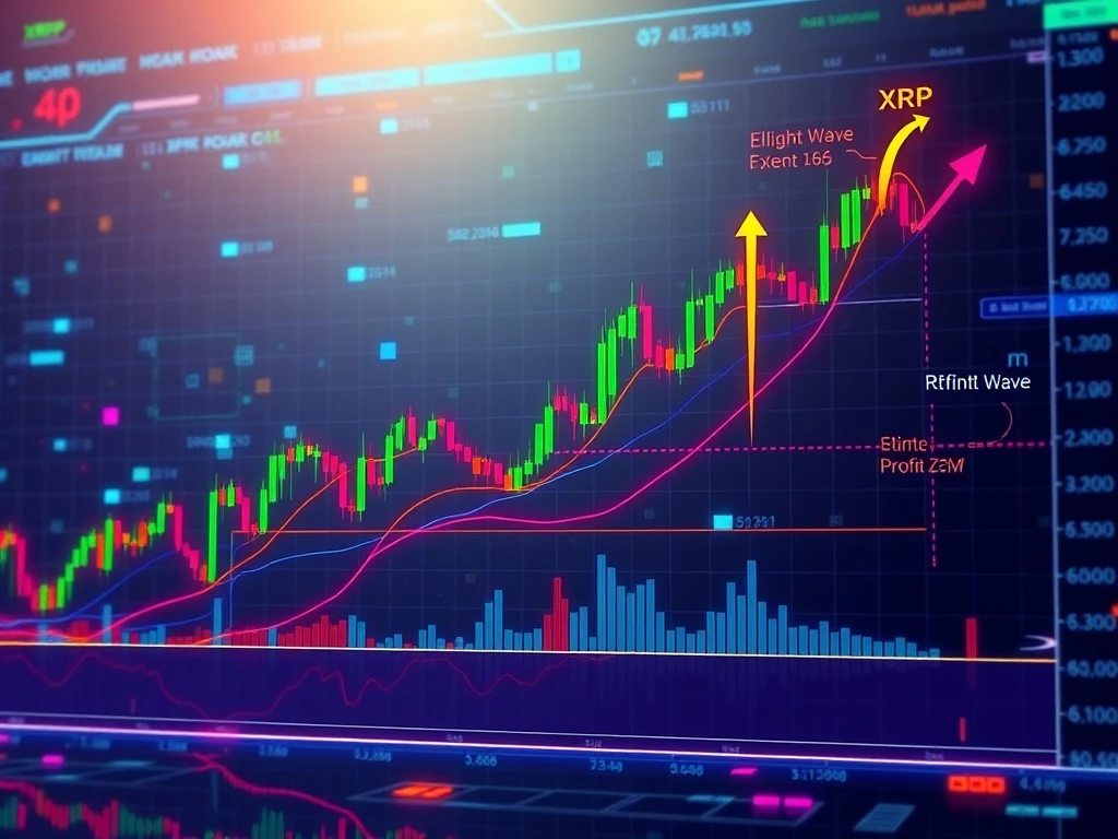XRP profit zones highlighted on a crypto chart, illustrating Egrag Crypto's Elliott Wave Theory for strategic trading.