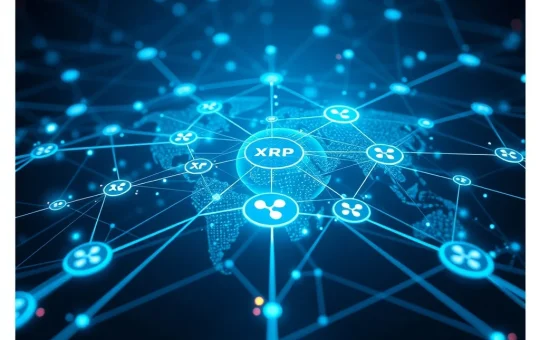XRP powering a secure, fast global financial network, bypassing traditional systems for cross-border payments.